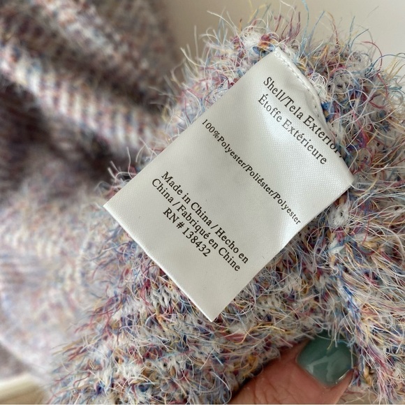 Modcloth | Multicolor Longline Eyelash Fuzzy Cardigan Size 4X - Picture 5 of 6